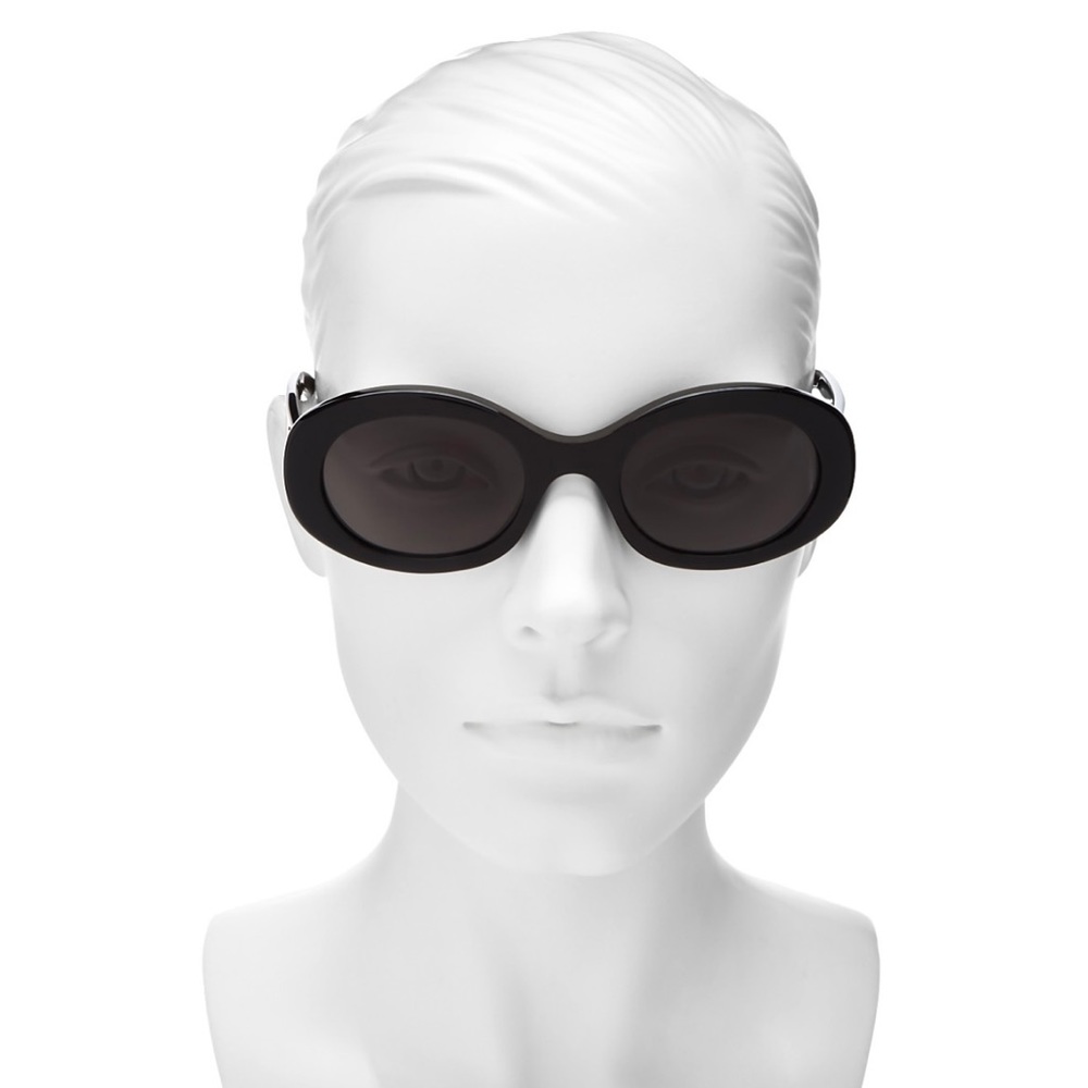 NIC 🖤 CELINE “Triomphe” Oval Sunglasses in Black & Gold - Picture 2 of 3